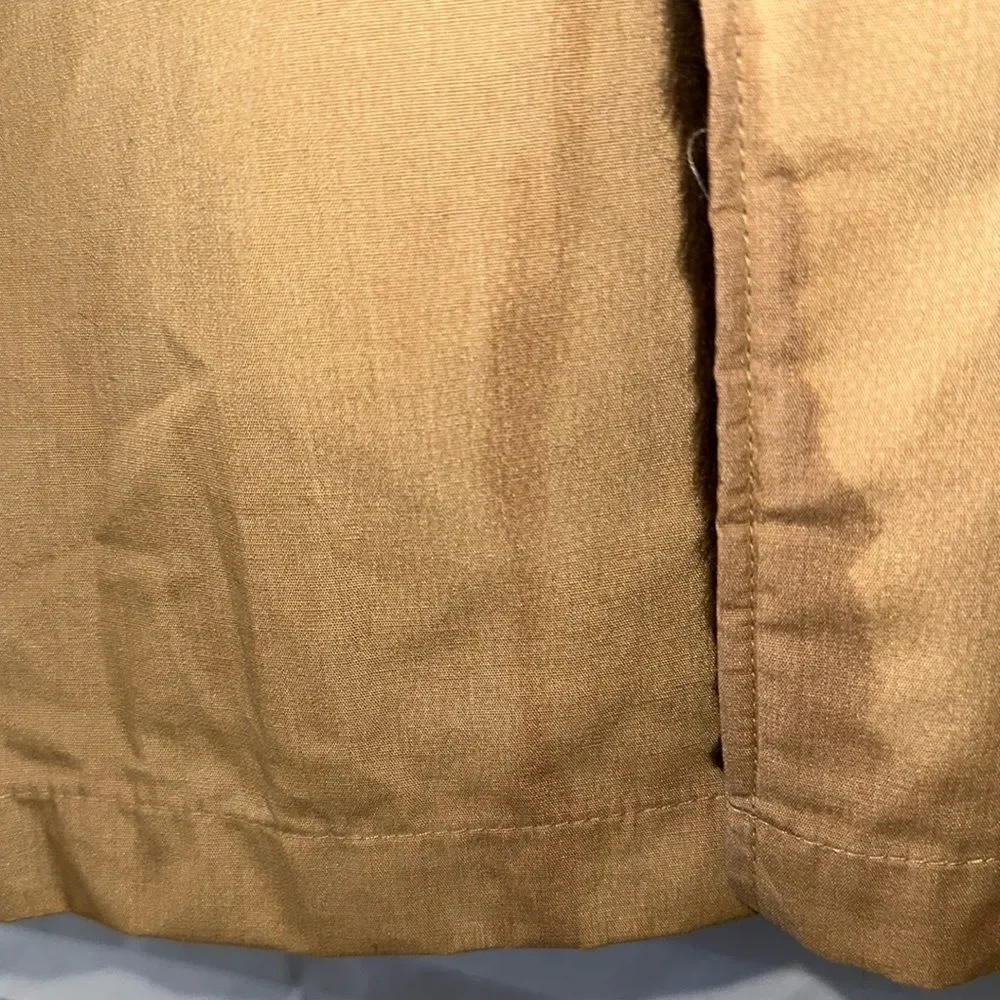 Grodin's Tan/Brown Fur Lined Winter Coat Size 46 Warm Heavy Outerwear Vintage